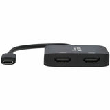 Eaton Tripp Lite Series USB-C Adapter, Dual Display - 4K 60 Hz HDMI, HDR, 4:4:4, HDCP 2.2, DP 1.4 Alt Mode, Black — U444-2H-MST4K6