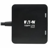 Eaton Tripp Lite Series USB-C Adapter, Dual Display - 4K 60 Hz HDMI, HDR, 4:4:4, HDCP 2.2, DP 1.4 Alt Mode, Black — U444-2H-MST4K6