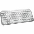 Logitech MX Keys Mini for Mac Minimalist Wireless Illuminated Keyboard, Bluetooth, Backlit Keys, USB-C, Metal Build, Pale Grey — 920-010389