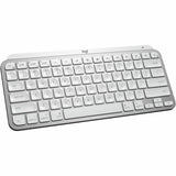 Logitech MX Keys Mini for Mac Minimalist Wireless Illuminated Keyboard, Bluetooth, Backlit Keys, USB-C, Metal Build, Pale Grey — 920-010389