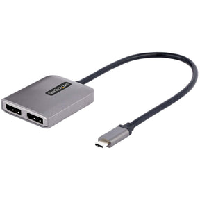 StarTech.com USB-C to Dual DisplayPort 1.4 Adapter, USB Type-C Multi-Monitor MST Hub, Dual 5K 60Hz DP Display Extender / Splitter, Windows — MST14CD122DP