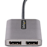 StarTech.com USB-C to Dual DisplayPort 1.4 Adapter, USB Type-C Multi-Monitor MST Hub, Dual 5K 60Hz DP Display Extender / Splitter, Windows — MST14CD122DP
