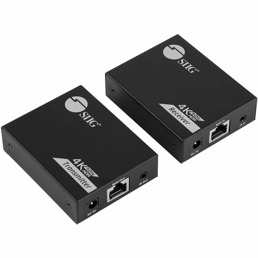 SIIG 4K60Hz HDMI over Cat6 Extender with Loopout & IR - 50m- HDMI Extender- Auto Downscaling — CE-H27K11-S1