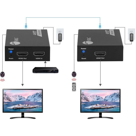 SIIG 4K60Hz HDMI over Cat6 Extender with Loopout & IR - 50m- HDMI Extender- Auto Downscaling — CE-H27K11-S1