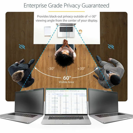 StarTech.com 14-inch MacBook Pro 21/23 Laptop Privacy Screen, Anti-Glare Privacy Filter w/51% Blue Light Reduction, Matte/Glossy Sides — 14M21-PRIVACY-SCREEN