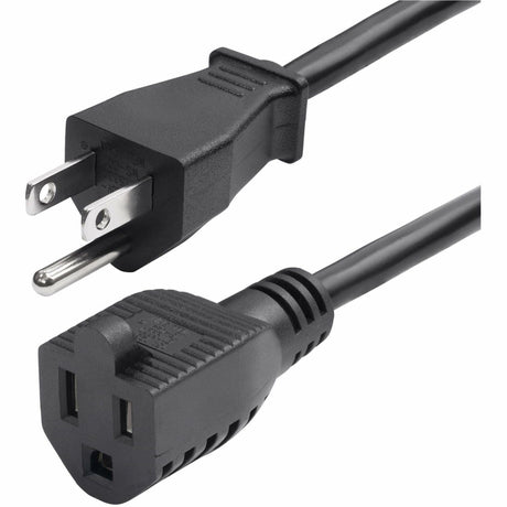StarTech.com 10ft (3m) Power Extension Cord, NEMA 5-15P to NEMA 5-15R AC Power Cable, 10A 125V, 18AWG, UL Listed — 231A-8A00-POWER-CORD