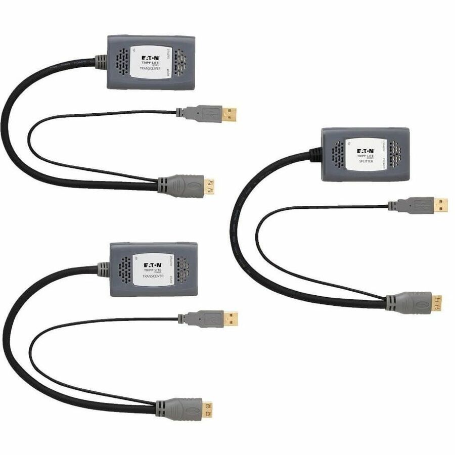 Eaton Tripp Lite Series 2-Port HDMI over Cat6 Extender Kit, Pigtail Transmitter/2x Receivers, 4K 60 Hz, HDR, 4:4:4, 230 ft. (70.1 m), TAA — B127U-002-PHPH2