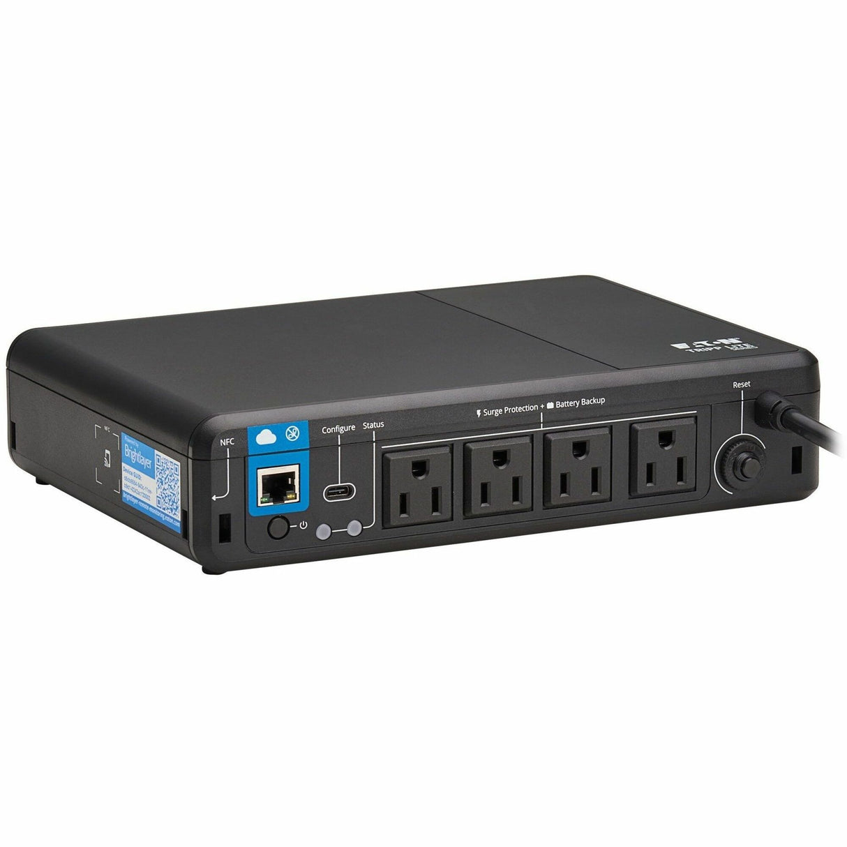 Eaton Tripp Lite Series 600VA 300W 120V Standby Cloud-Connected UPS with Remote Monitoring - 4 NEMA 5-15R Outlets (Surge + Battery Backup), 5-15P Plug, Desktop — BC600RNC