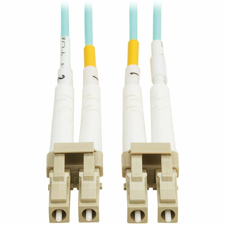 Eaton Tripp Lite Series 10Gb/40Gb/100Gb Duplex Multimode 50/125 OM4 LSZH Fiber Patch Cable (LC/LC), Aqua, 2M (6.6 ft.), TAA — N820-02M-OM4TAA