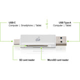IOGEAR USB-C Duo Mobile Device Card Reader/Writer — GFR3C12