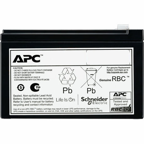 APC Replacement Battery Cartridge, VRLA, 9Ah, 12V DC, 2-year warranty — APCRBCV212