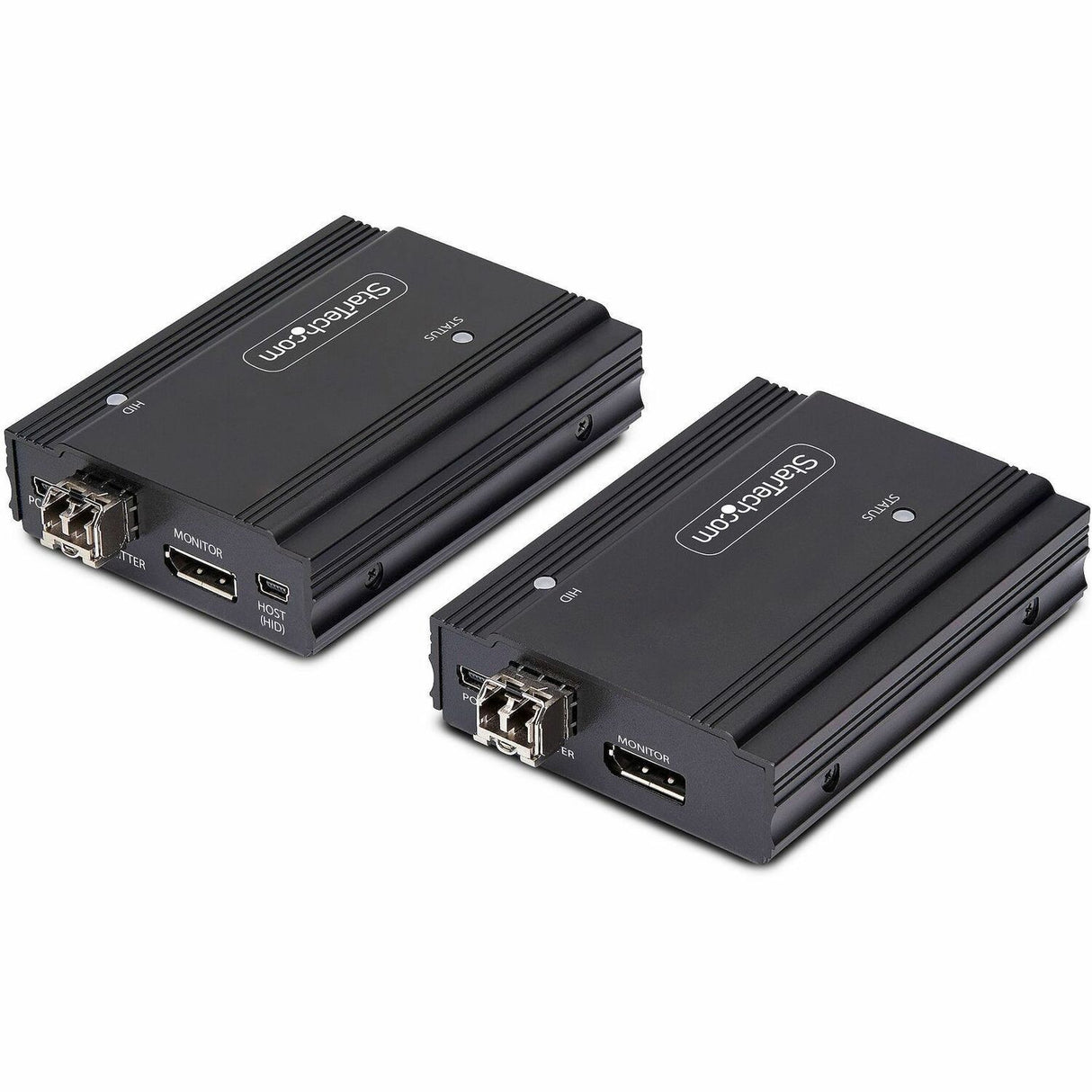 StarTech.com DisplayPort KVM Extender over Fiber Optic, 4K 60 Hz, Console Extender Kit, Up to 984ft/300m (Multi-mode), 2x 10G SFP+ Modules — FD121-KVM-EXTENDER