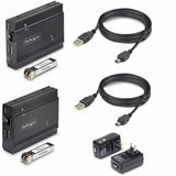 StarTech.com DisplayPort KVM Extender over Fiber Optic, 4K 60 Hz, Console Extender Kit, Up to 984ft/300m (Multi-mode), 2x 10G SFP+ Modules — FD121-KVM-EXTENDER
