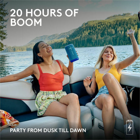 ULTIMATE EARS EVERBOOM Wireless Bluetooth Portable Speaker, Big Bass and Immersive 360-Degree Sound, Floatable Waterproof Speaker IP67, up to 20-Hour Battery and 180 ft (55 m) Range, Black — 984-001872