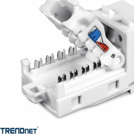 TRENDnet Cat6 Keystone Jack 50-Pack Bundle, TC-K50C6, Compatible with Cat5/Cat5e/Cat6 Cabling Cat6 RJ45 Keystone Jacks, Use with the TC-KP24 or TC-KP48 Blank Keystone Patch Panels (Sold Separately) — TC-K50C6