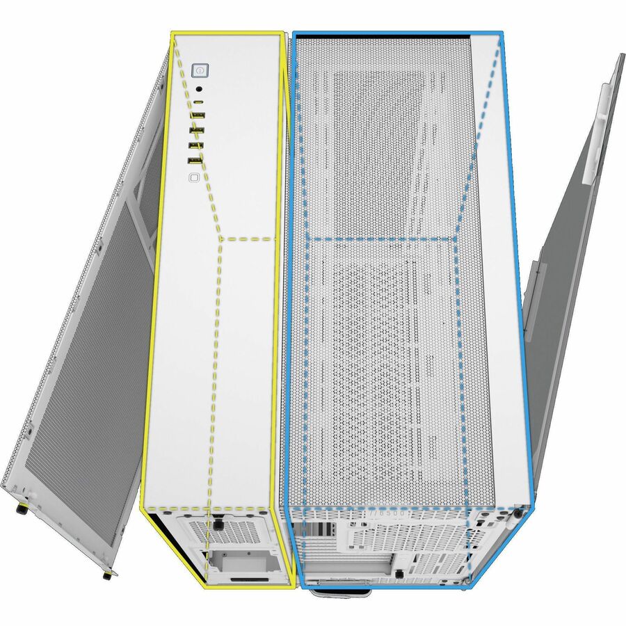 Corsair 6500D AIRFLOW Mid-Tower Dual Chamber PC Case - White — CC-9011260-WW