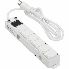 Eaton Tripp Lite Series Safe-IT UL 1363A Medical-Grade Power Strip for Patient Care Vicinities, 6 Hospital-Grade Outlets, Load Monitor, Safety Covers, Antimicrobial, 7 ft. (2.1 m) Cord — PS-607-HG-OEMLM