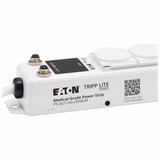 Eaton Tripp Lite Series Safe-IT UL 1363A Medical-Grade Power Strip for Patient Care Vicinities, 6 Hospital-Grade Outlets, Load Monitor, Safety Covers, Antimicrobial, 7 ft. (2.1 m) Cord — PS-607-HG-OEMLM