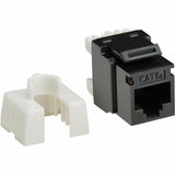 Eaton Tripp Lite Series Cat6a Keystone Jacks, 10 Pack - 4PPoE Compliant, 110/Krone, 568A/B, RJ45 Ethernet, Black, TAA — N238-010-BK-6A