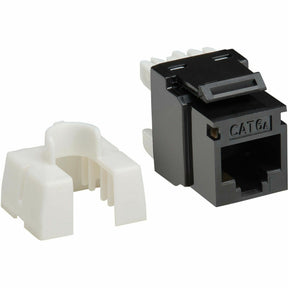 Eaton Tripp Lite Series Cat6a Keystone Jacks, 10 Pack - 4PPoE Compliant, 110/Krone, 568A/B, RJ45 Ethernet, Black, TAA — N238-010-BK-6A