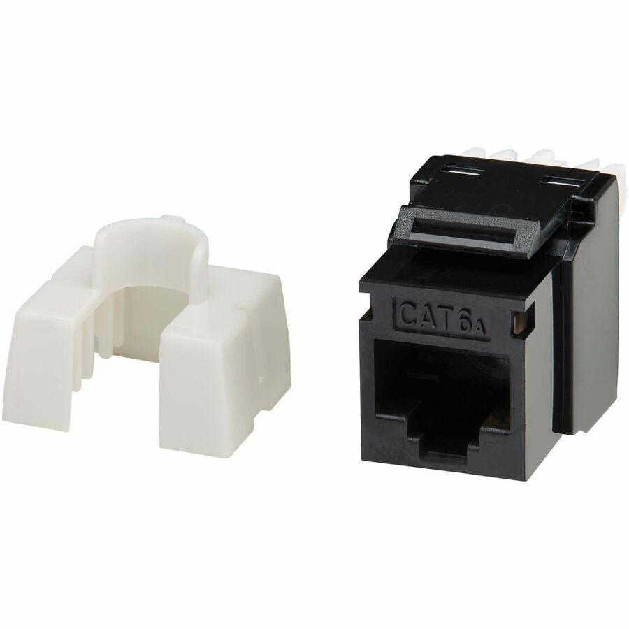 Eaton Tripp Lite Series Cat6a Keystone Jacks, 10 Pack - 4PPoE Compliant, 110/Krone, 568A/B, RJ45 Ethernet, Black, TAA — N238-010-BK-6A
