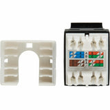 Eaton Tripp Lite Series Cat6a Keystone Jacks, 10 Pack - 4PPoE Compliant, 110/Krone, 568A/B, RJ45 Ethernet, Black, TAA — N238-010-BK-6A