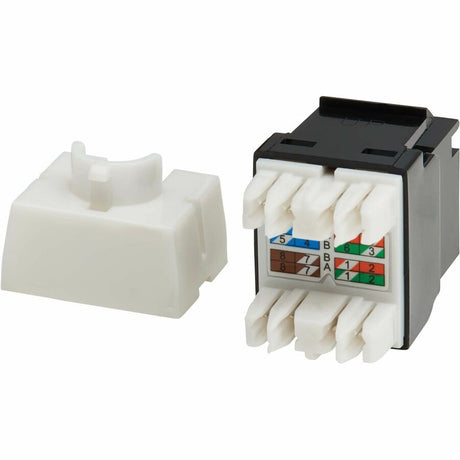 Eaton Tripp Lite Series Cat6a Keystone Jacks, 10 Pack - 4PPoE Compliant, 110/Krone, 568A/B, RJ45 Ethernet, Black, TAA — N238-010-BK-6A