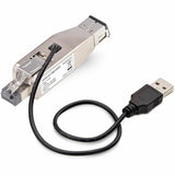 StarTech.com Gigabit Fiber to RJ45 Ethernet Media Converter Dongle, USB Powered, SMF/MMF, Single/Multimode Optical Fiber, Metal Housing — D01ML55U-FIBER-MEDIA