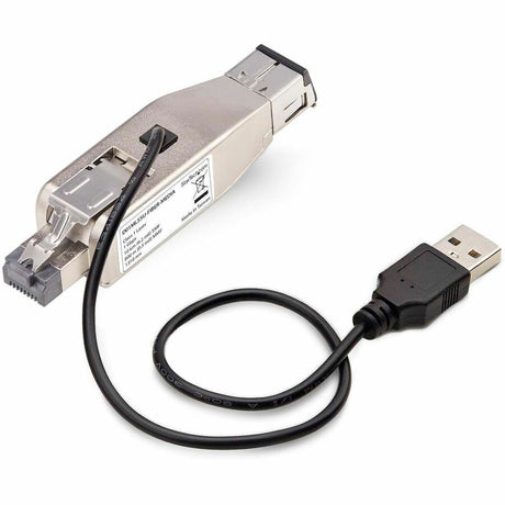 StarTech.com Gigabit Fiber to RJ45 Ethernet Media Converter Dongle, USB Powered, SMF/MMF, Single/Multimode Optical Fiber, Metal Housing — D01ML55U-FIBER-MEDIA