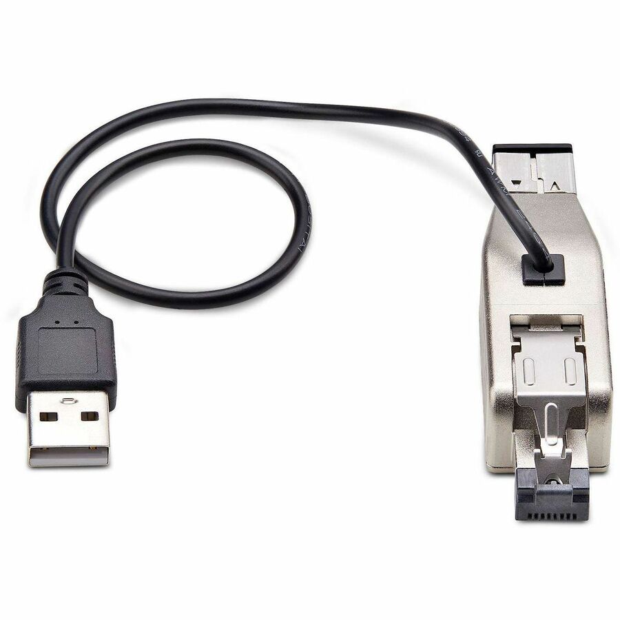 StarTech.com Gigabit Fiber to RJ45 Ethernet Media Converter Dongle, USB Powered, SMF/MMF, Single/Multimode Optical Fiber, Metal Housing — D01ML55U-FIBER-MEDIA