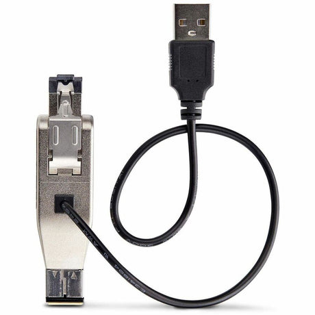 StarTech.com Gigabit Fiber to RJ45 Ethernet Media Converter Dongle, USB Powered, SMF/MMF, Single/Multimode Optical Fiber, Metal Housing — D01ML55U-FIBER-MEDIA