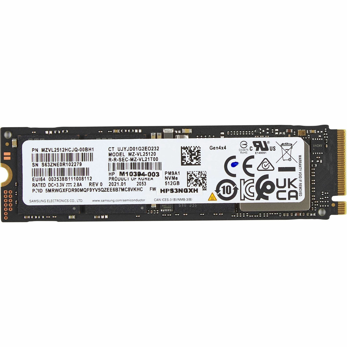 HP 512 GB Solid State Drive - M.2 2280 Internal - PCI Express NVMe (PCI Express NVMe 4.0 x4) — AL0M8AA