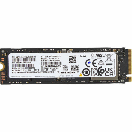 HP 512 GB Solid State Drive - M.2 2280 Internal - PCI Express NVMe (PCI Express NVMe 4.0 x4) — AL0M8AA