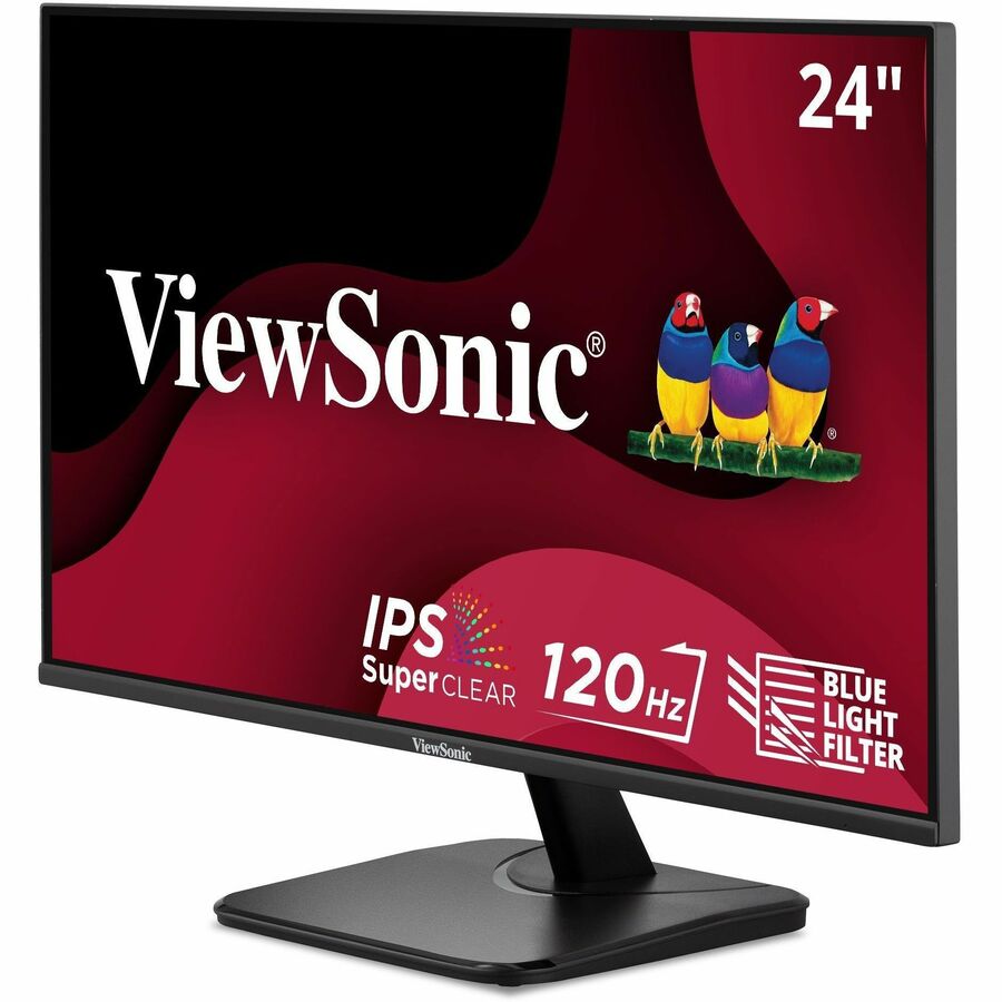 ViewSonic VA2456A-MHD 24 Inch IPS 1080p Monitor with 120Hz, Eye Care, HDMI, DisplayPort, and VGA Inputs for Home and Office — VA2456A-MHD