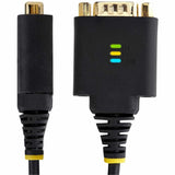 StarTech.com 1ft (30cm) USB to Serial Adapter Cable, COM Retention, FTDI, DB9 RS232, Interchangeable DB9 Nuts/Screws, Windows/macOS/Linux — 1P1FFC-USB-SERIAL