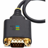 StarTech.com 1ft (30cm) USB to Serial Adapter Cable, COM Retention, FTDI, DB9 RS232, Interchangeable DB9 Nuts/Screws, Windows/macOS/Linux — 1P1FFC-USB-SERIAL