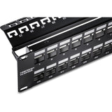 TRENDnet 48-Port Blank Keystone Shielded 2U HD Patch Panel, TC-KP48S, 2U 19" Metal Rackmount Housing, Network Management Panel, Recommended with TC-K06C6A Cat6A Keystone Jacks (sold separately) — TC-KP48S