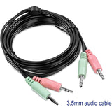 TRENDnet 6 ft. DisplayPort, USB, and Audio KVM Cable Kit,TK-CP06, Compatible w/ TK-240DP & TK-440DP Dual Monitor Displayport KVM Switches, Displayport 1.2, USB Mouse/Keyboard, 3.5mm Audio Connections — TK-CP06