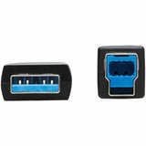 Eaton Tripp Lite Series USB 3.2 Gen 1 Plenum-Rated Fiber Active Optical Cable (AOC) - 5 Gbps, (A to B M/M), Black, 15 m — U328F-15M