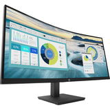 HP P34HC G4 34" Class WQHD Curved Screen LCD Monitor - 21:9 - Black — 21Y56AA#ABA