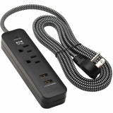 Eaton Tripp Lite Series 2-Outlet Surge Protector with 2 USB Ports (2.1A Shared) - 6 ft. Cord, 5-15P Plug, 450 Joules, Black — TLP206USB