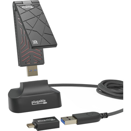 Plugable WiFi 6 USB WiFi Adapter for Desktop PC and Laptops, AX1800 USB 3.0 and USB C — USB-WIFIAX