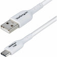 StarTech.com 10ft (3m) USB-A to USB-C Charging Cable, Charge & Sync, 3A, USB 2.0, TPE Jacket - White USB Charging Cord — USB2AC10FWHE
