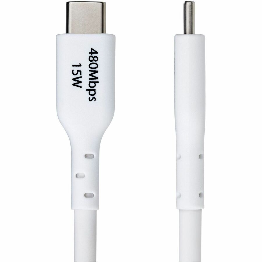 StarTech.com 10ft (3m) USB-A to USB-C Charging Cable, Charge & Sync, 3A, USB 2.0, TPE Jacket - White USB Charging Cord — USB2AC10FWHE