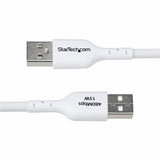 StarTech.com 10ft (3m) USB-A to USB-C Charging Cable, Charge & Sync, 3A, USB 2.0, TPE Jacket - White USB Charging Cord — USB2AC10FWHE