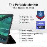 Plugable USB C Portable Monitor 15.6 Inch, 100W Pass-Through Charging for Your Laptop Smartphone Tablet — USBC-PDMON