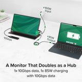 Plugable USB C Portable Monitor 15.6 Inch, 100W Pass-Through Charging for Your Laptop Smartphone Tablet — USBC-PDMON
