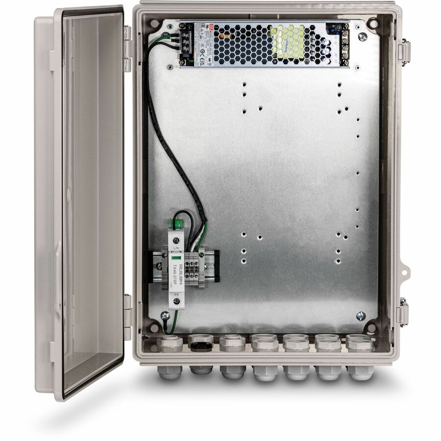 TRENDnet Outdoor IP68 Weatherproof Power Supply Box Enclosure, TI-CA3K, Power Supply and Surge Protector Included, IK10 Impact Protection, Power Supply Supports up to 200W (55V DC, 3.6A), White — TI-CA3K