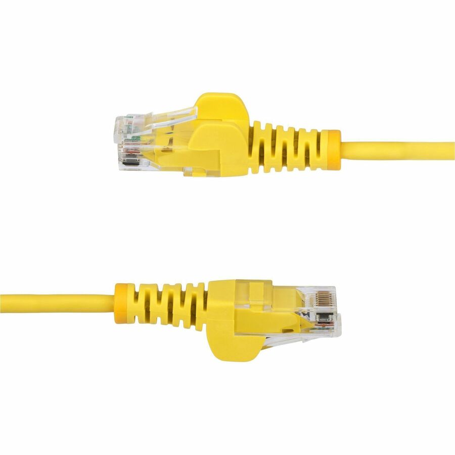 StarTech.com 15ft Yellow Slim CAT6 Ethernet Cable, Slim Snagless RJ45, UTP, LSZH, 28AWG Bare Copper, Slim Network Patch Cord, Fluke Tested — N6PAT15YLS