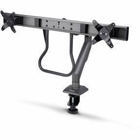 StarTech.com Desk Mount Dual Monitor Arm w/Crossbar, Up To 27" Display, VESA 75x75/100x100, Max 33lb/15kg, C-Clamp, Mechanical Spring, TAA — H2M1AS2-MONITOR-ARM